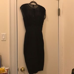Black vintage-style wiggle dress